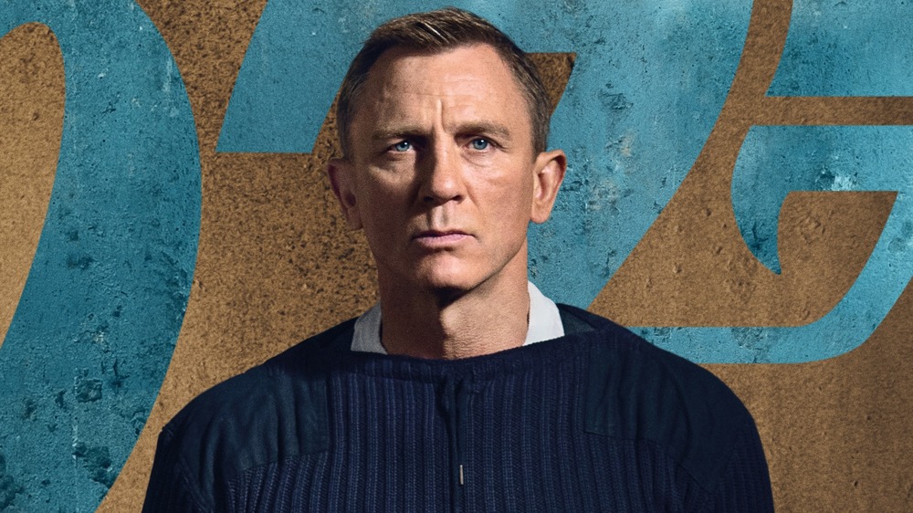 Daniel Craig looking stern as James Bond