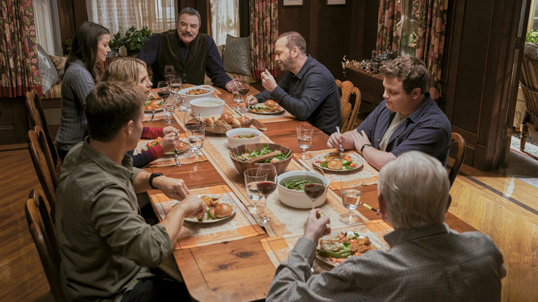 Reagan family at the dinner table