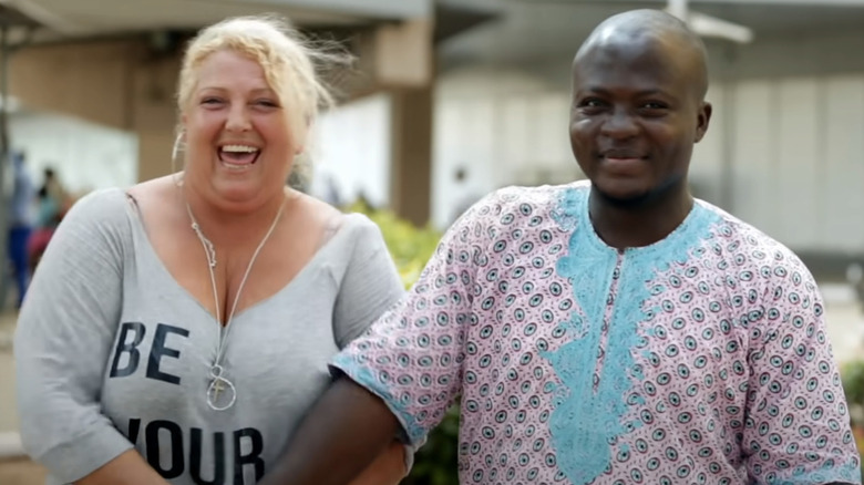 Angela and Michael looking happy