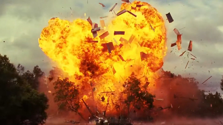 A lodge exploding in The Marine