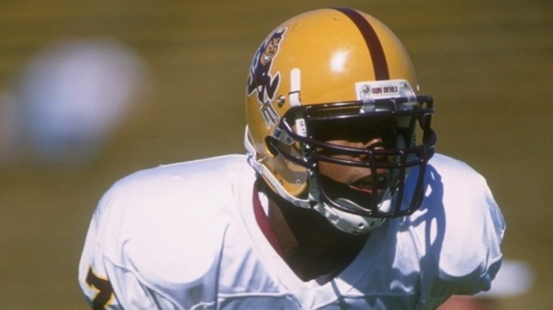 Isaiah Mustafa as a college football player at Arizona State in the 1990s