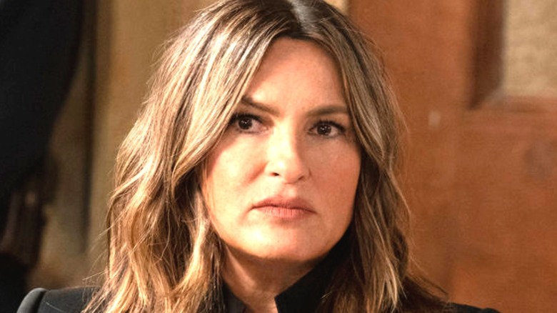 Mariska Hargitay looking nervous