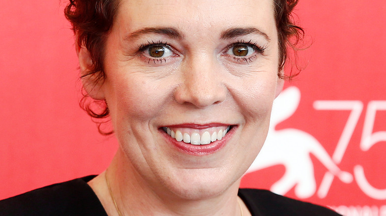 Olivia Colman smiles