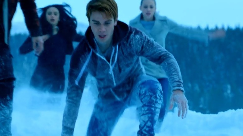 Archie and crew on the ice