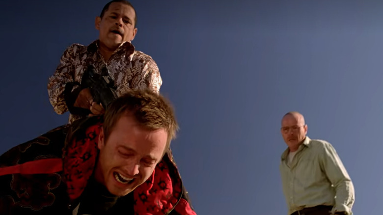 Tuco holds Jesse at gunpoint