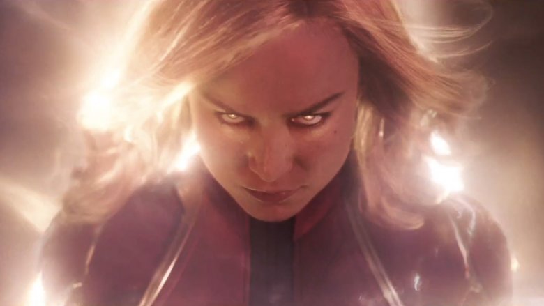 Captain Marvel glowing eyes