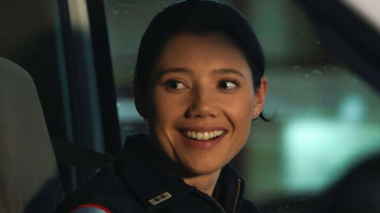 Violet Mikami smiling on Chicago Fire