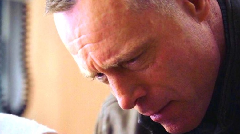 Voight looks down at Justin