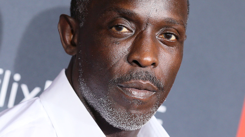 Michael K. Williams looking happy