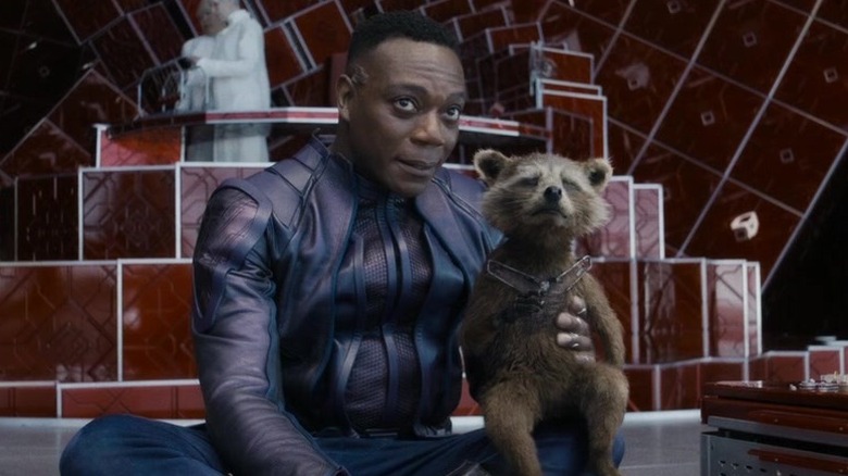 High Evolutionary and Rocket Raccoon posing