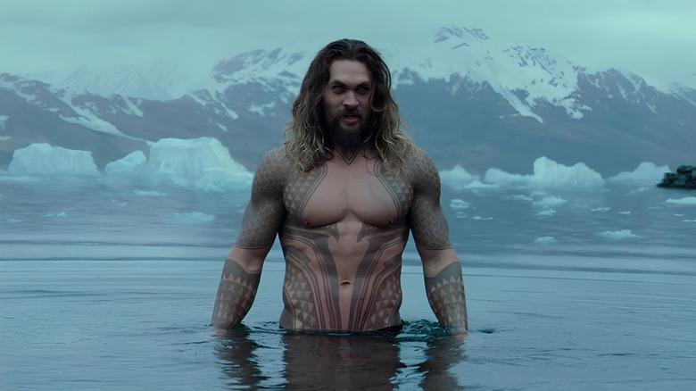 Arthur emerging from the water