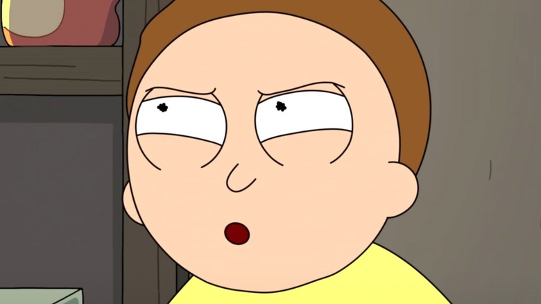 Morty looking upset in Rick and Morty