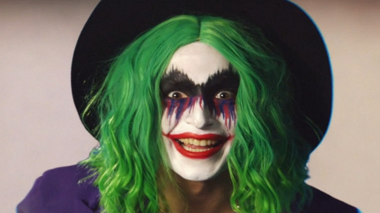 Joker the Harlequin staring menacingly in The People's Joker