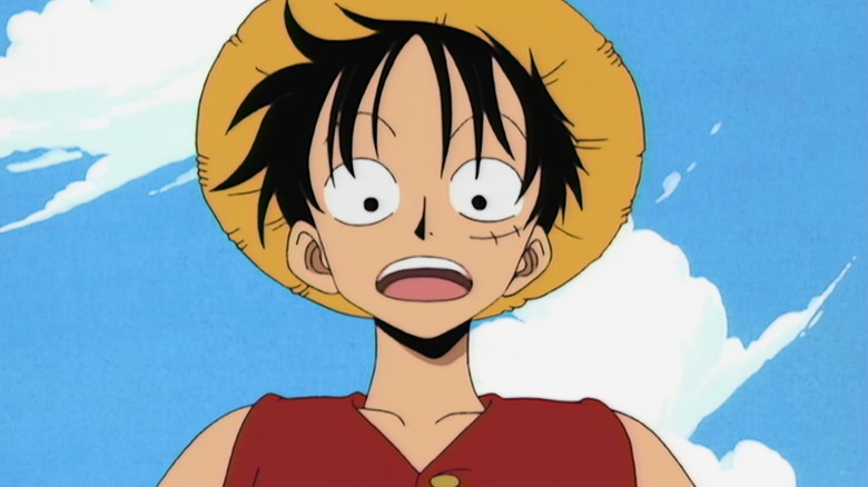 Luffy looking surprised