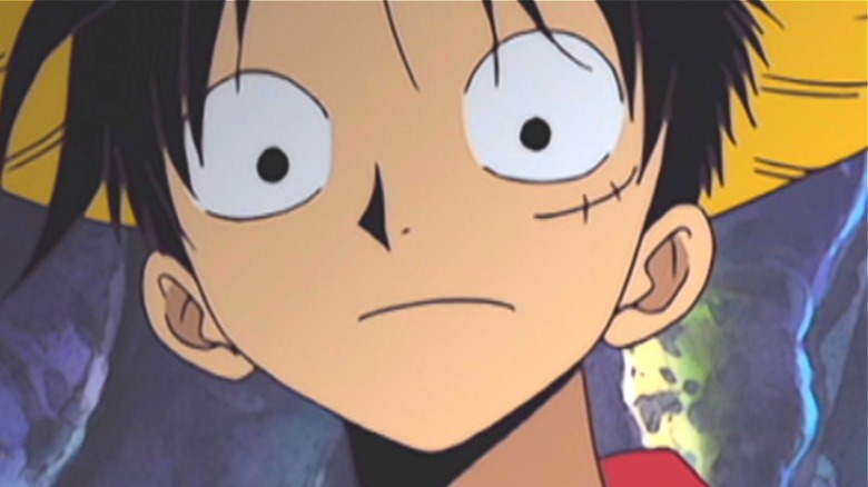 Luffy looks at camera