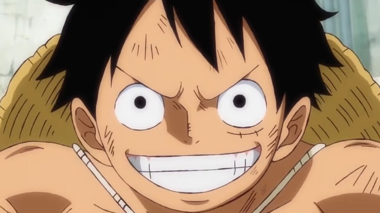 Luffy smiling in One Piece 