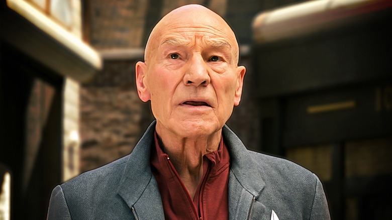 Patrick Stewart looking pained