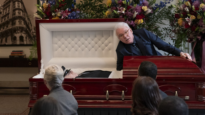 Charles getting caught doing something weird to Lester at his funeral (2025)
