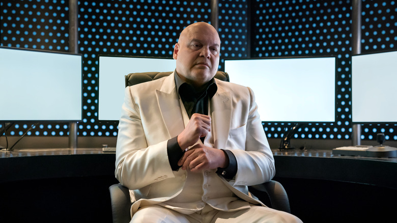 Vincent D'Onofrio's Kingpin in chair