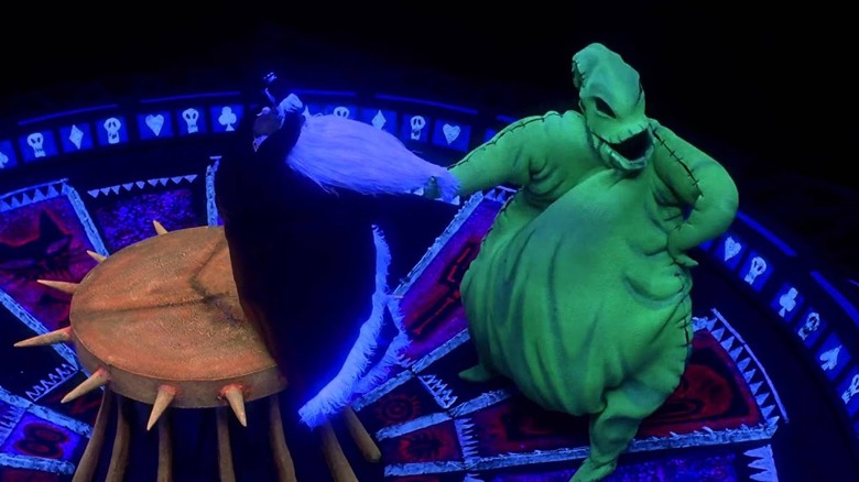 Oogie Boogie and Santa on roulette wheel