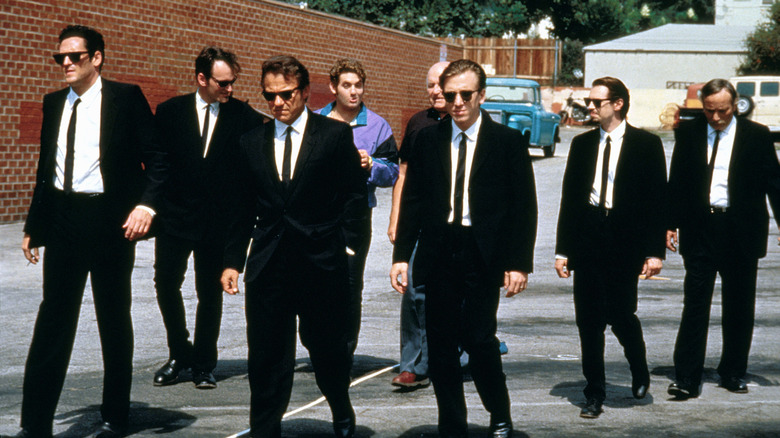 Michael Madsen, Harvey Keitel, Tim Roth, Quentin Tarantino, Steve Buscemi in Reservoir Dogs