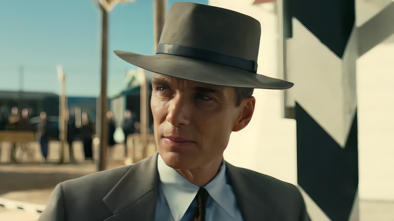 J. Robert Oppenheimer wearing a hat