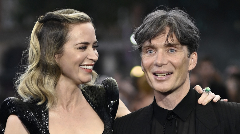Emily Blunt and Cillian Murphy at event smiling
