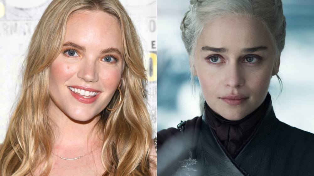 Tamzin Merchant and Emilia Clarke