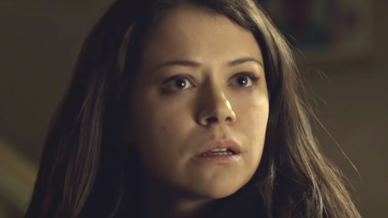 Tatiana Maslany looking shocked