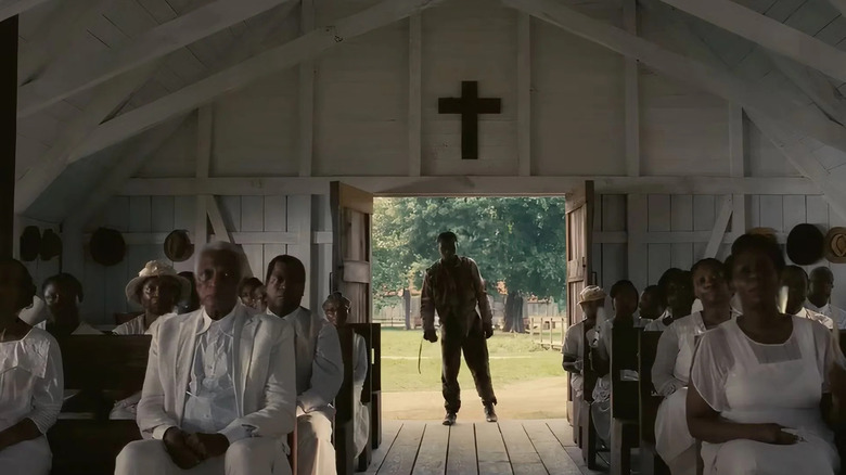 Sammie entering church in Sinners