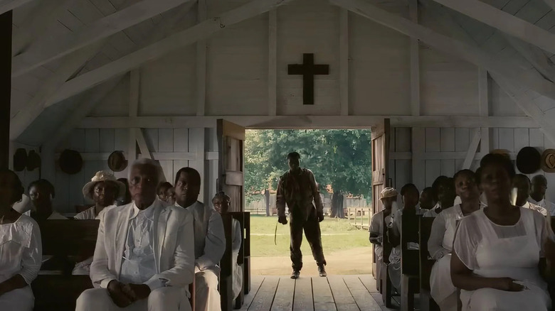 Sammie entering church in Sinners