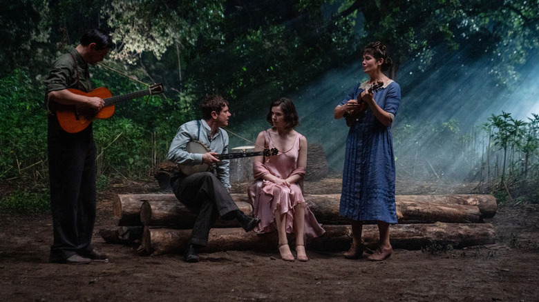 Vampires playing for Mary in Sinners