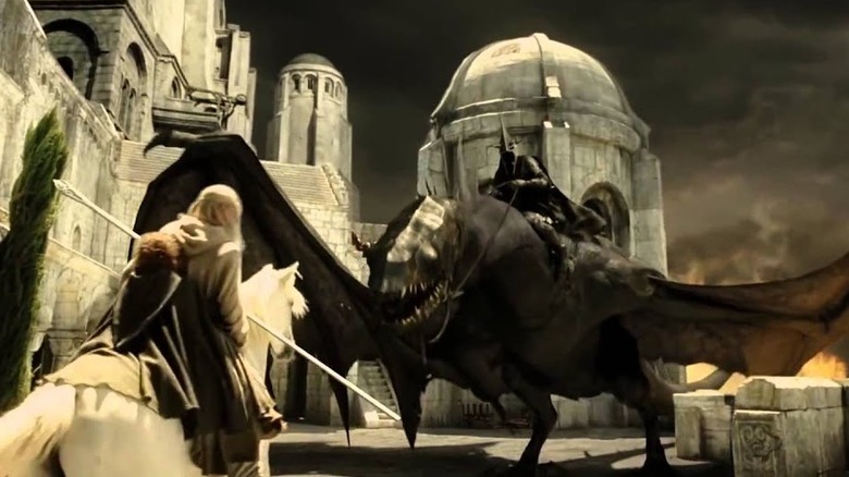 Gandalf and the Witch-king duke it out