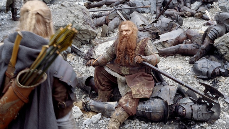 Legolas and Gimli compete