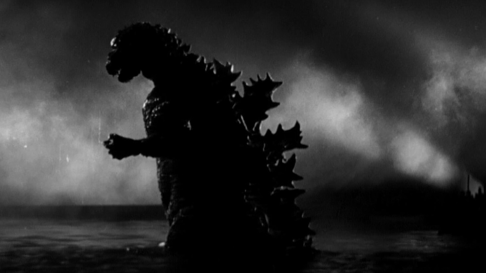Godzilla wades into ocean