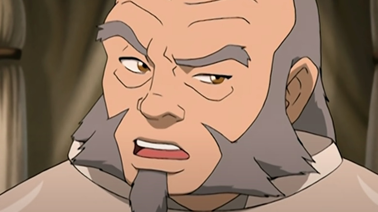 Iroh speaking intently