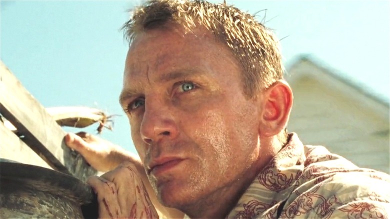 Daniel Craig staring seriously