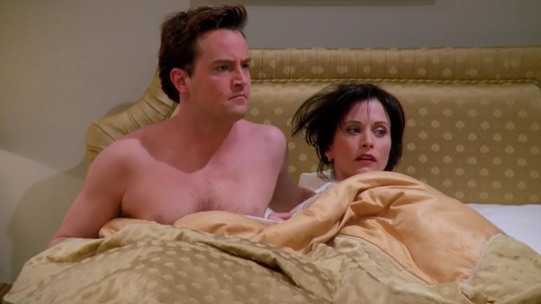 Monica and Chandler wake up together