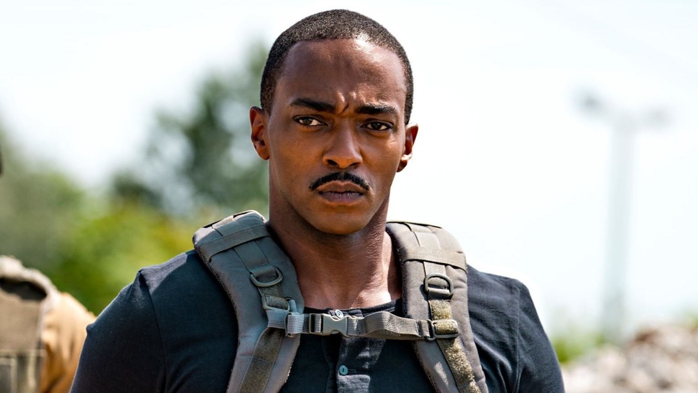 Anthony Mackie glaring