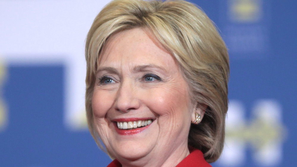Hillary Clinton smiling by Gage Skidmore