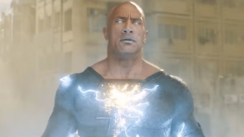 Black Adam powering up in Black Adam (2022)