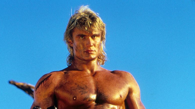 He-Man with cuts and bruises in Masters of the Universe (1987)