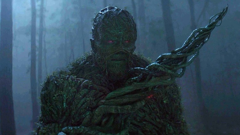 Swamp Thing seeking out evildoers - in the swamp