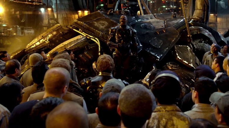 Idris Elba giving a speech