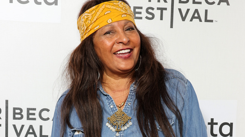 Pam Grier smiling