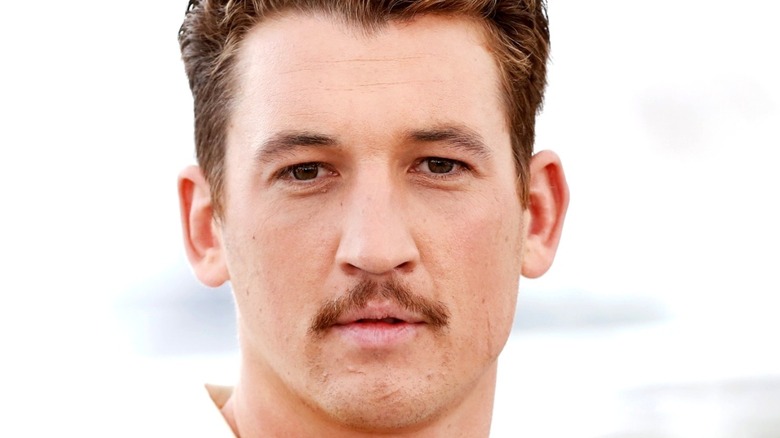 Miles Teller with mustache