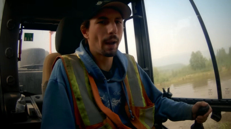 Parker Schnabel driving an excavator