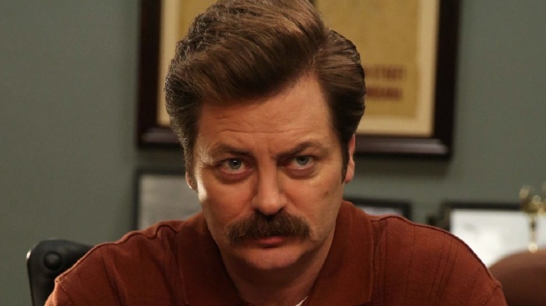 Nick Offerman in Parks and Recreation, Ron Swanson