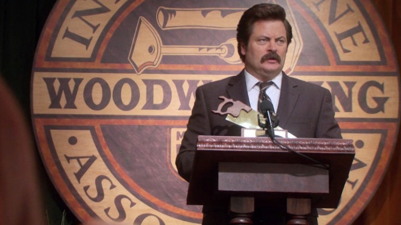 Nick Offerman in Parks and Recreation, Ron Swanson