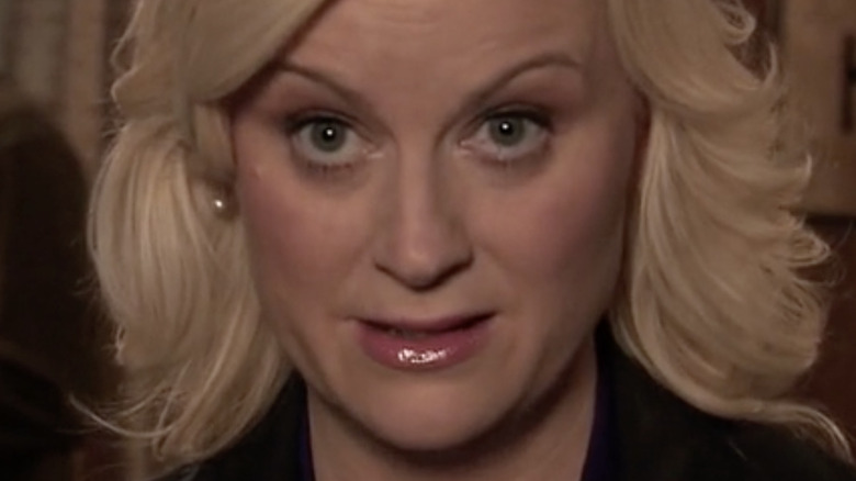 Leslie Knope looking shocked 